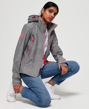 Superdry Tech Velocity SD-Windcheater Női Kabát Világos Szürke/Korall | LJXPA6528